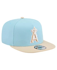 New Era Men's Light Blue/Light Beige Los Angeles Angels Color Pack A-Frame 9FIFTY Snapback Hat