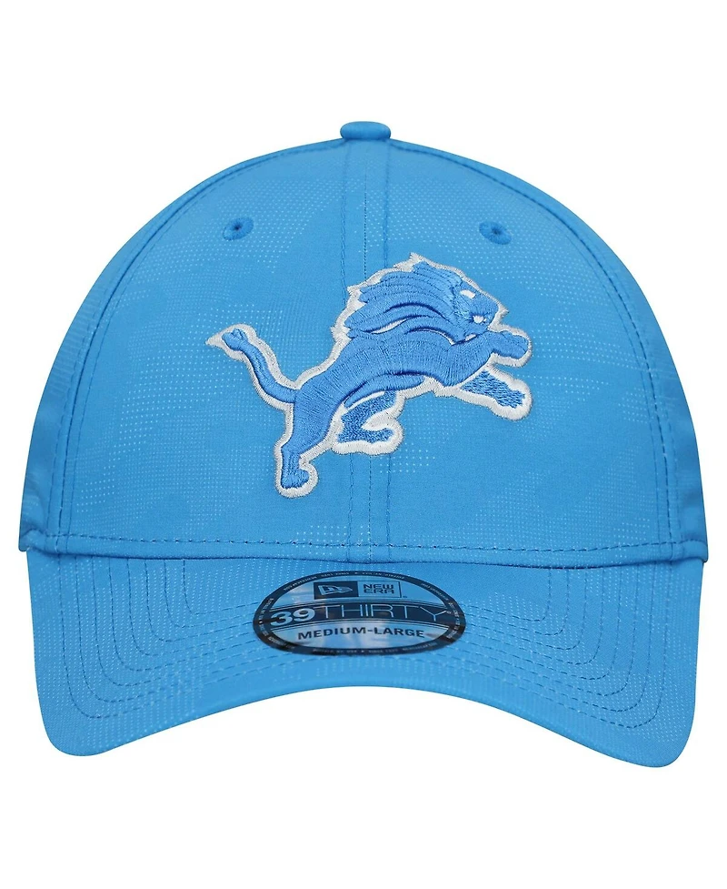 New Era Men's Blue Detroit Lions Tonal Camo 39THIRTY Stretch Fit Hat