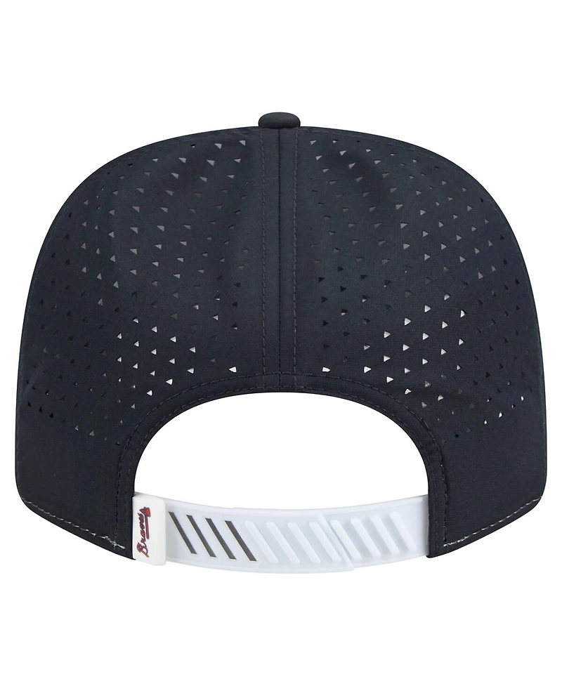 New Era Men's White/Navy Atlanta Braves Established Patch 9SEVENTY Adjustable Hat
