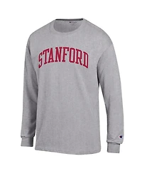 Champion Men's Heather Gray Stanford Cardinal Basic Arch Long Sleeve T-Shirt