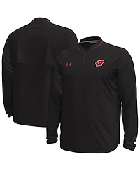Under Armor Men's Black Wisconsin Badgers Motivate Long Sleeve Quarter-Zip Jacket