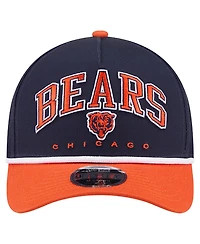 New Era Men's Navy Chicago Bears Bear Arch 9FORTY A-Frame Adjustable Hat