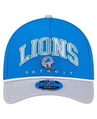 New Era Men's Blue Detroit Lions Throwback Arch 9FORTY A-Frame Adjustable Hat