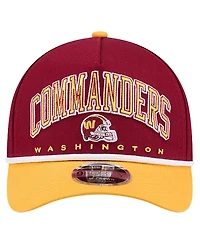 New Era Men's Burgundy Washington Commanders Arch 9FORTY A-Frame Adjustable Hat