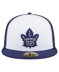 New Era Men's White/Blue Toronto Maple Leaf's Repeat Two-Tone 59FIFTY Fitted Hat