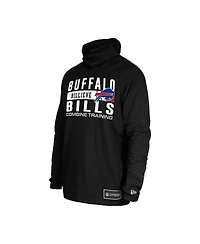 New Era Men's Black Buffalo Bills Functional Fandom Balaclava Helmet Stripe Tri-Blend Hoodie