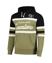 Mitchell & Ness Men's Olive/Black Cleveland Cavaliers Double Clutch Head Coach Hoodie