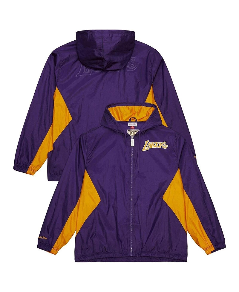 Mitchell & Ness Men's Purple Los Angeles Lakers Playmaker Full-Zip Windbreaker Jacket