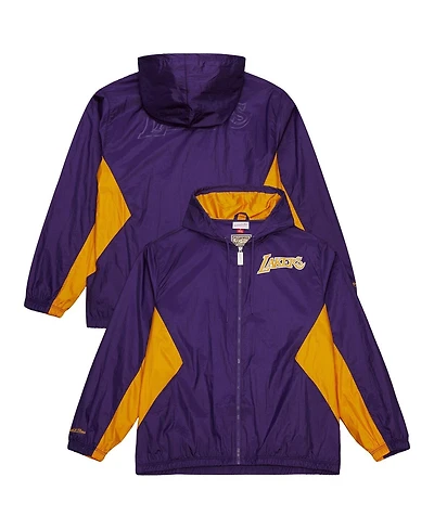 Mitchell & Ness Men's Purple Los Angeles Lakers Playmaker Full-Zip Windbreaker Jacket