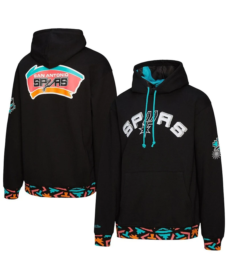 Mitchell & Ness Men's and Women's Black San Antonio Spurs Vintage Heavyweight Hoodie