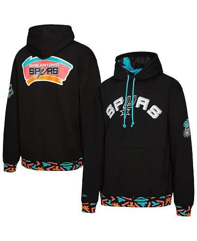 Mitchell & Ness Men's and Women's Black San Antonio Spurs Vintage Heavyweight Hoodie