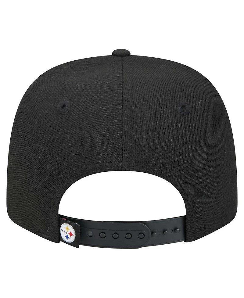 New Era Men's Black Pittsburgh Steelers 9SEVENTY Stretch snap Hat