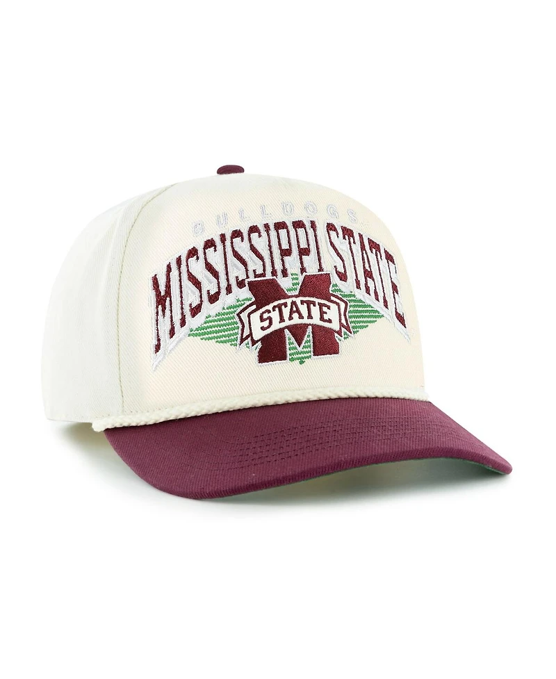 '47 Brand Men's Natural Mississippi State Bulldogs Pomona Two-Tone Rope Hitch Adjustable Hat