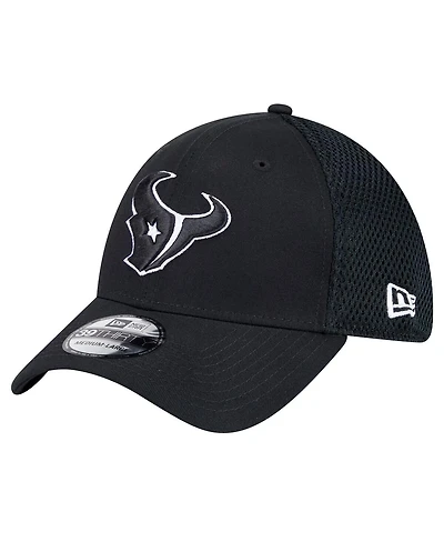 New Era Men's Black Houston Texans Main Neo 39THIRTY Flex Hat