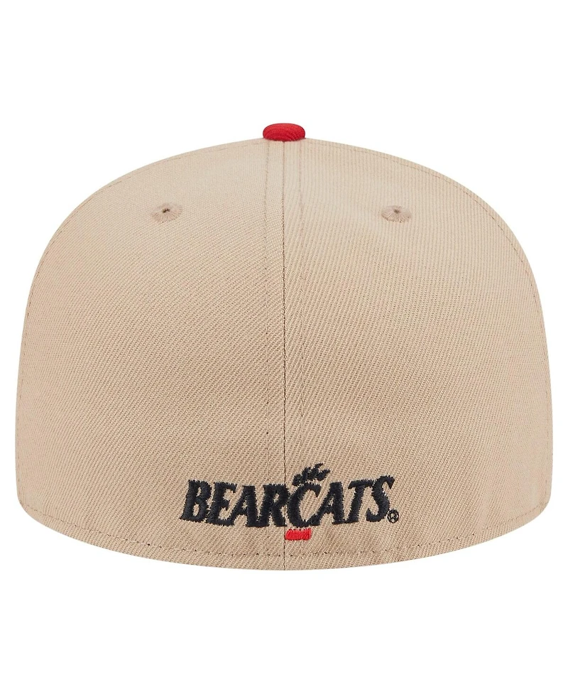 New Era Men's Khaki Cincinnati Bearcats Two-Tone 59FIFTY Fitted Hat