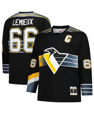 Mitchell & Ness Men's Mario Lemieux Black Pittsburgh Penguins 1996/97 Blue Line 2.0 Jersey