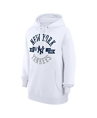 G-iii 4Her by Carl Banks Women's White New York Yankees City Graphic Pullover Hoodie