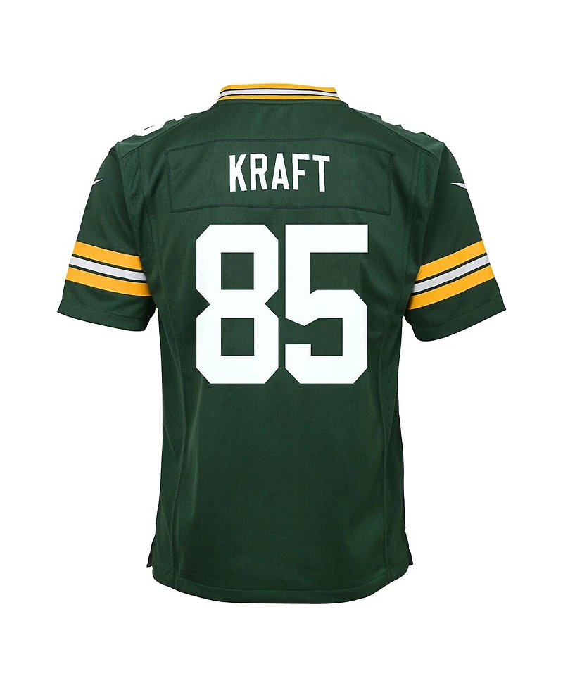Nike Big Boys and Girls Tucker Kraft Green Bay Packers Team Game Jersey