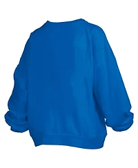 Pressbox Women's Royal Florida Gators Big Aug Script Janice Oversized Pullover Sweatshirt