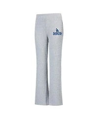 Concepts Sport Women's Gray Los Angeles Dodgers Juniper Rib Knit Flare Sleep Pants
