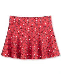 ZooZatz Big Girls Red Georgia Bulldogs All-Over Print Bow Team Logo Skort