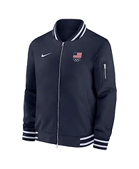 Nike Men's Navy Team Usa Full-Zip Bomber Jacket