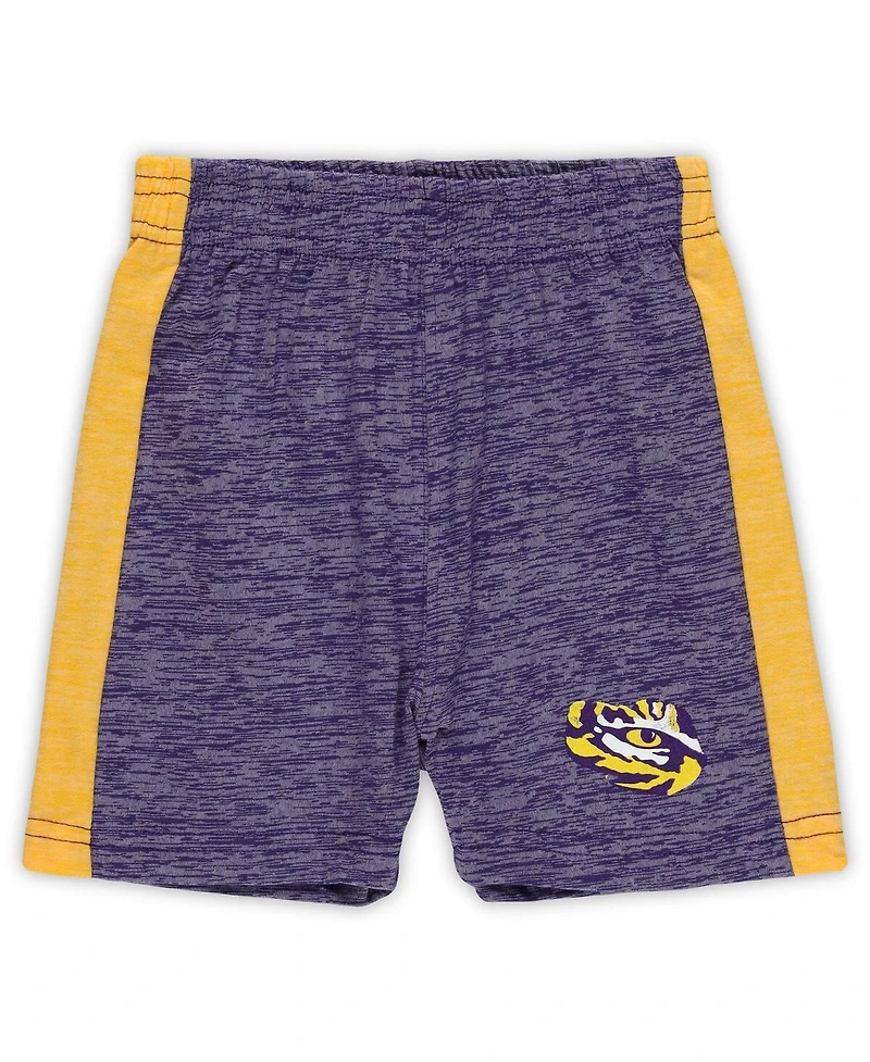 Wes & Willy Toddler 2-Piece Lsu Tigers Cloudy Yarn T-Shirt and Shorts Set