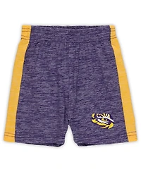 Wes & Willy Toddler 2-Piece Lsu Tigers Cloudy Yarn T-Shirt and Shorts Set