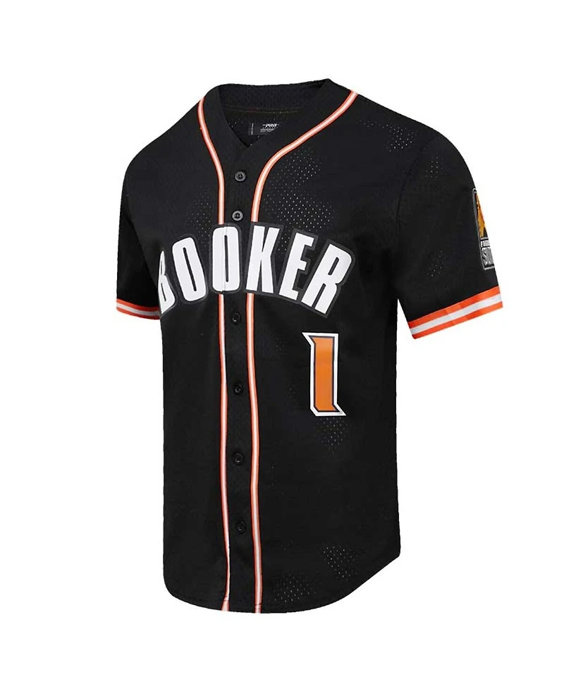 Pro Standard Men's Devin Booker Black Phoenix Suns Capsule Player Baseball Button-Up Shirt