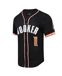 Pro Standard Men's Devin Booker Black Phoenix Suns Capsule Player Baseball Button-Up Shirt