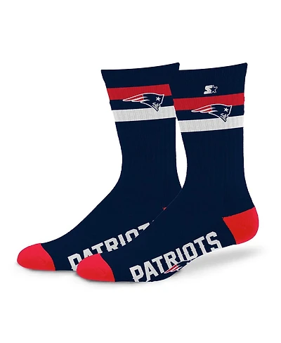 Starter Men's and Women's New England Patriots Team Color Two-Stripe Crew Socks
