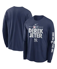 Nike Men's Derek Jeter Navy New York Yankees 2020 Mlb Hall of Fame Inductee The Call 2 The Hall Long Sleeve T-Shirt