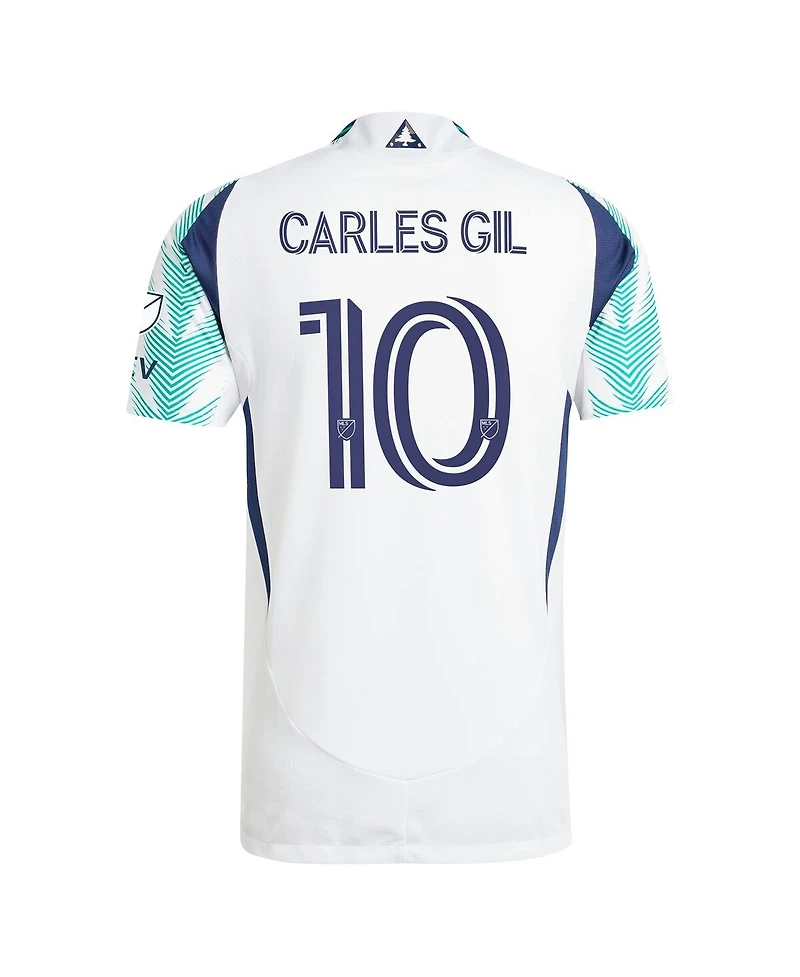 Adidas Men's Carles Gil White New England Revolution 2025 Eastern White Pine x Flag of New England Authentic Player Jersey