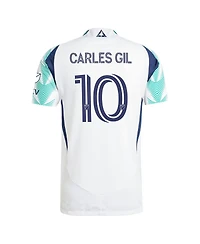 Adidas Men's Carles Gil White New England Revolution 2025 Eastern White Pine x Flag of New England Authentic Player Jersey