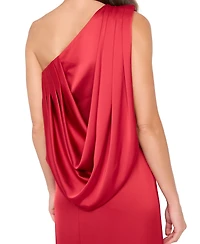 Tahari Asl Women's One Shoulder Drape Back Gown