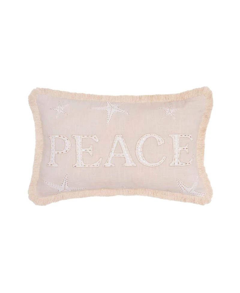 Gold Coast Peace Throw Pillow, 14" x 22"