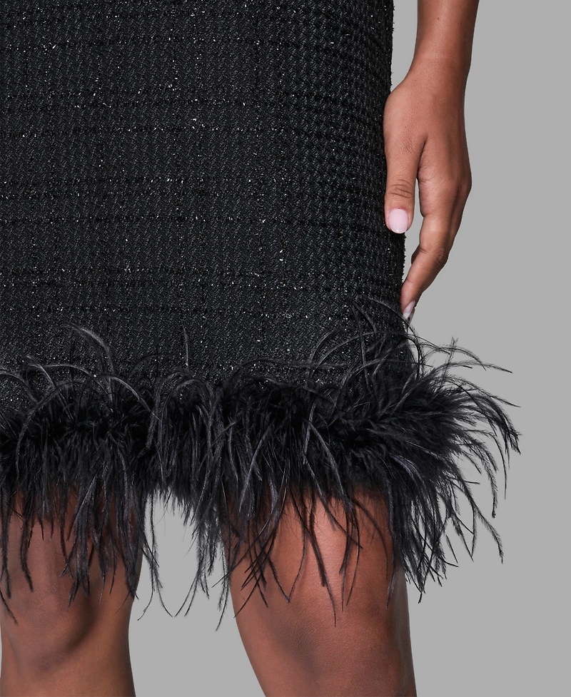 Karl Lagerfeld Paris Women's V-Neck Embellished Shift Dress
