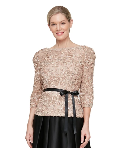 Alex Evenings Women's Boat Neck Top