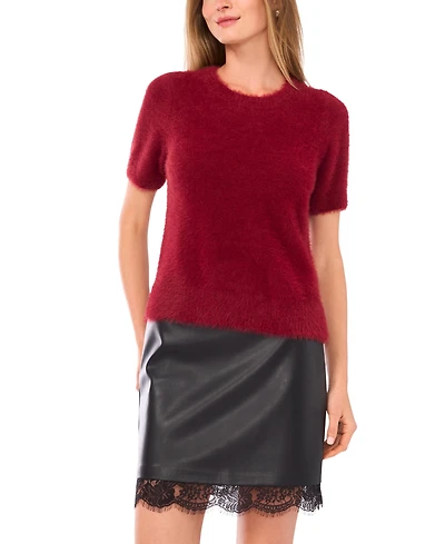 Vince Camuto Women's Short Sleeve Crew Neck Top