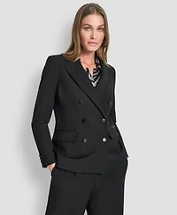 Dkny Women's Double Breasted Long Sleeves Blazer