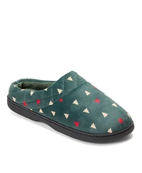 Dearfoams Women's Darcy Quilted Cuff Velour Clog House Slipper
