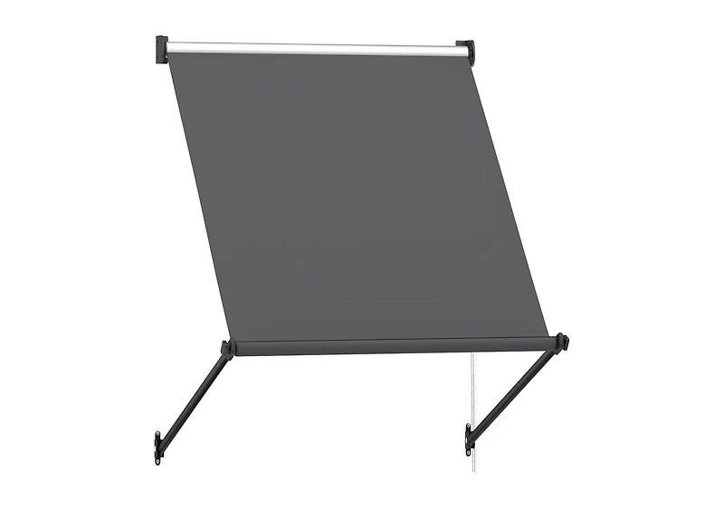 Aecojoy Retractable Awning, 30"x40" Manual Outdoor Awnings for Door Entrance, Sun Shade Canopy