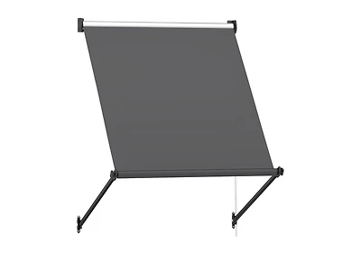 Aecojoy Retractable Awning, 30"x40" Manual Outdoor Awnings for Door Entrance, Sun Shade Canopy