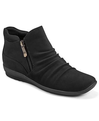 Easy Spirit Women's Aleta Side Zipper Casual Flat Booties