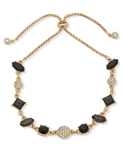 Karl Lagerfeld Paris Black Stone Slider Bracelet
