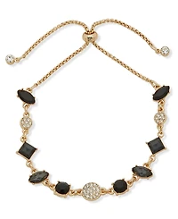 Karl Lagerfeld Paris Black Stone Slider Bracelet