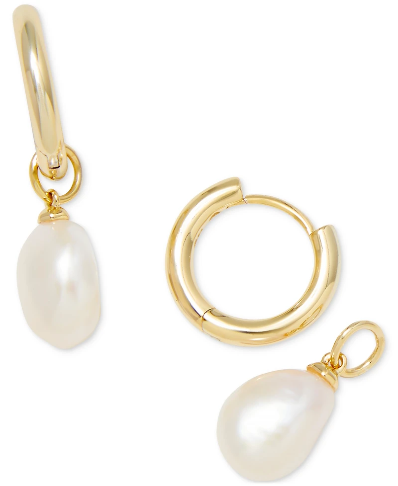 Kendra Scott Freshwater Cultured Pearl 14K Gold Plated Over Brass Willa Huggie Earrings