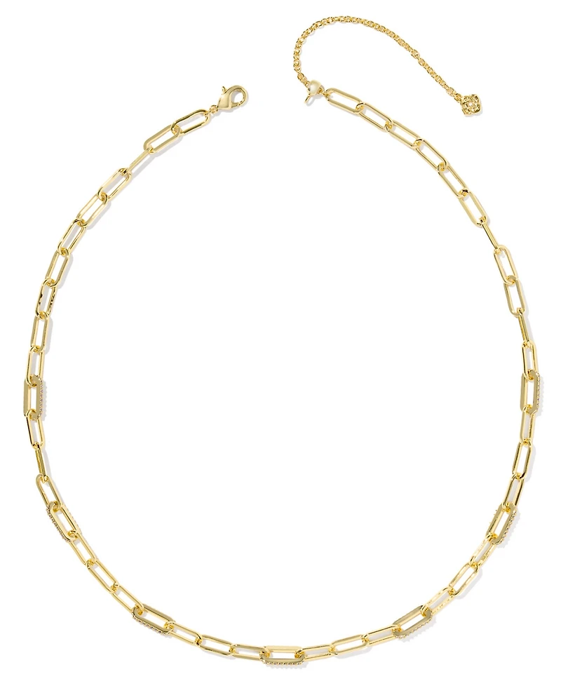 Kendra Scott Cubic Zirconia 14K Gold Plated Over Brass Bella Chain Necklace