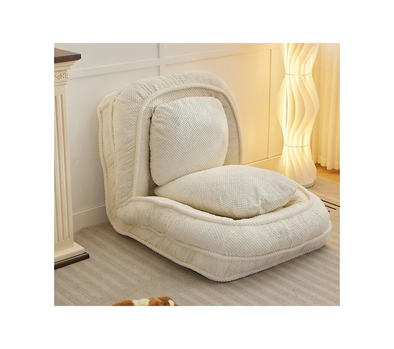 Casainc Lazy Sofa Chair Couch with 5 Adjustable Position Human Dog Bed