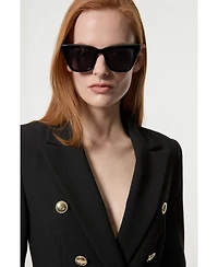 Karen Millen Petite Tailored Button Military Blazer